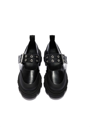 Cleated ballerina box oleatex Sort A103006 Ganni 